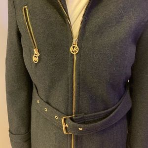 Michael Kors Women’s Medium Wool Zipper Coat
